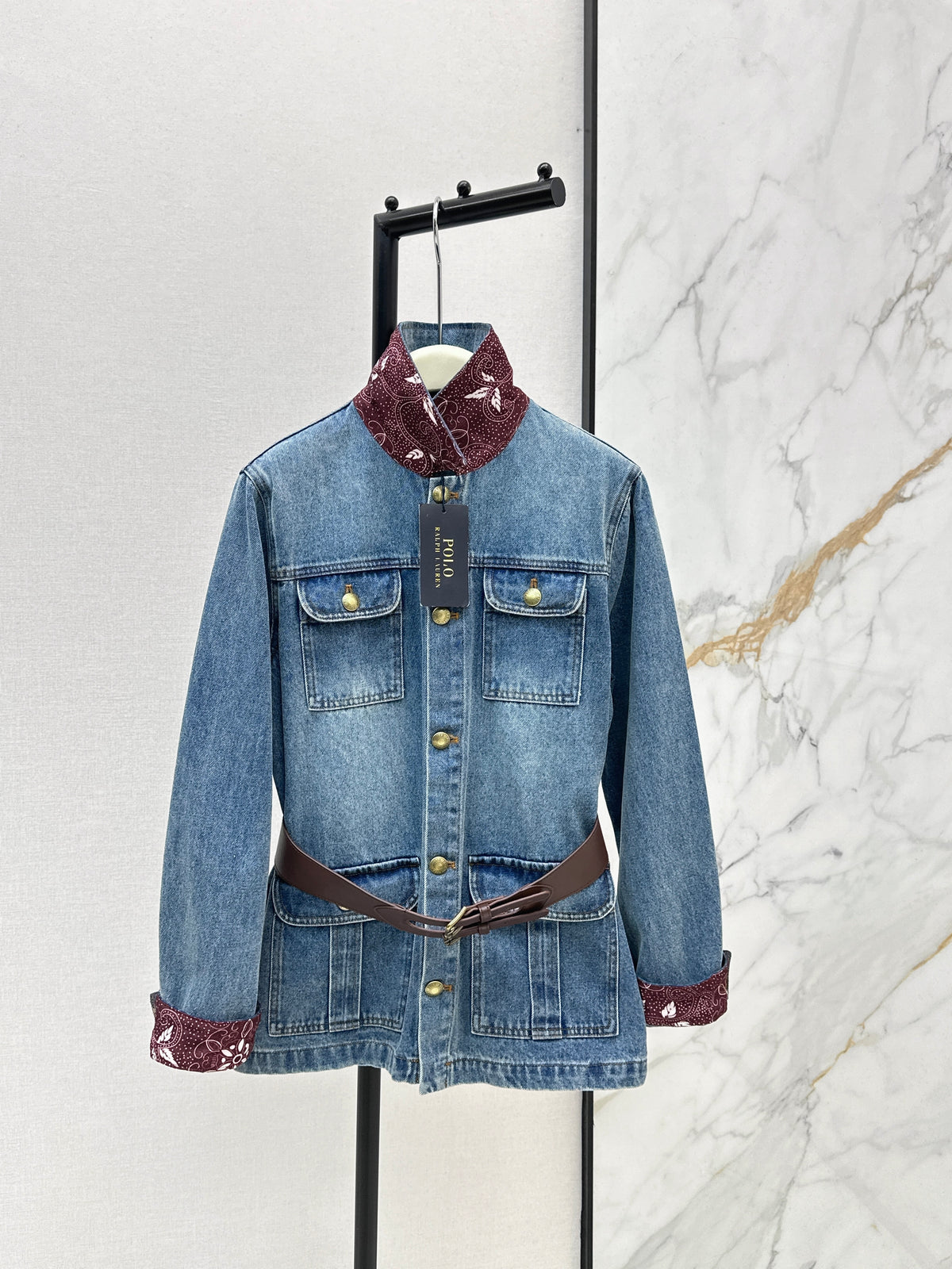 Vintage distressed denim jacket