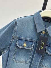 Vintage distressed denim jacket