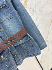 Vintage distressed denim jacket