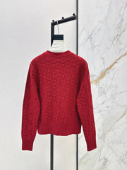 Contrast-color knit cardigan