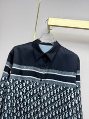Printed color-blocked shirt