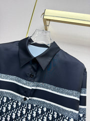 Printed color-blocked shirt