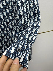 Printed color-blocked shirt