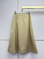 Side-button midi skirt