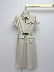 Workwear-style shirt dress