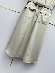 Workwear-style shirt dress