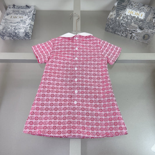 Peter Pan collar short-sleeved dress