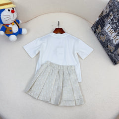 Girls' matching set: Top + skirt.