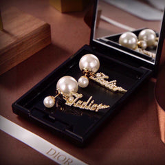 Letter Pearl Earrings