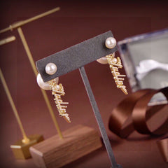 Letter Pearl Earrings