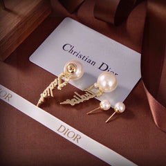 Letter Pearl Earrings