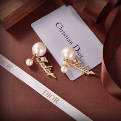 Letter Pearl Earrings