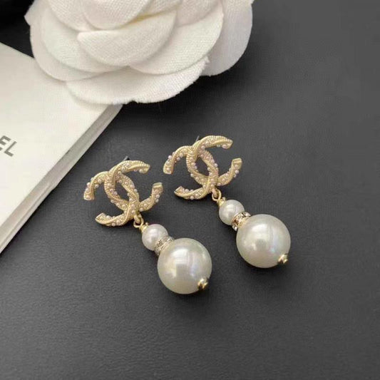 Braided Rope Pearl Stud Earrings