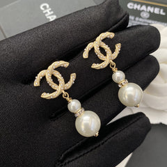 Braided Rope Pearl Stud Earrings