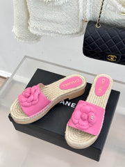 New Spring/Summer Hemp Rope Platform Slippers