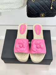 New Spring/Summer Hemp Rope Platform Slippers