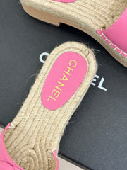 New Spring/Summer Hemp Rope Platform Slippers