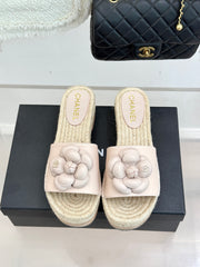 New Spring/Summer Hemp Rope Platform Slippers