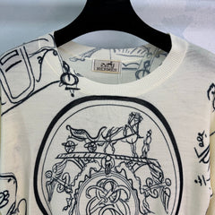 Printed knit long sleeve