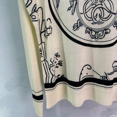 Printed knit long sleeve