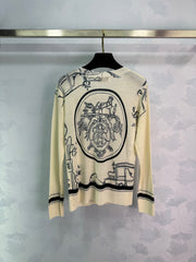 Printed knit long sleeve
