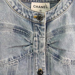 Bow-Tie Denim Vest
