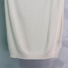 Vertical striped knit vest