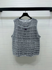 Knitted Crew Neck Vest