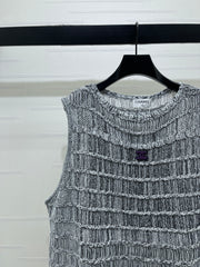 Knitted Crew Neck Vest