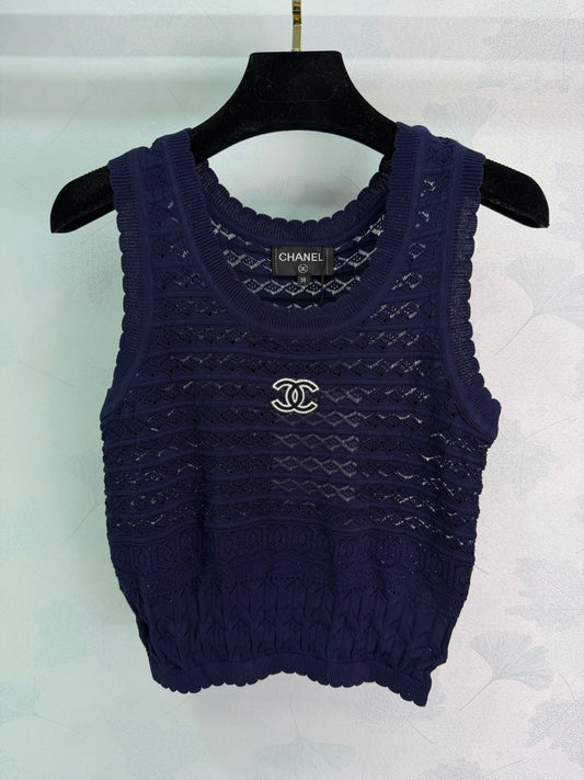 Knitted Openwork Vest