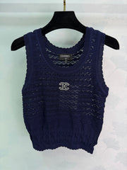 Knitted Openwork Vest
