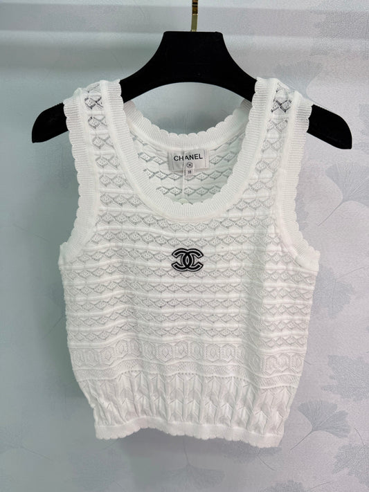 Knitted Openwork Vest