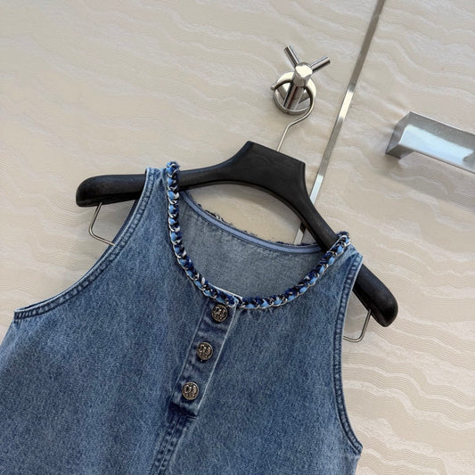 Denim Vest Top