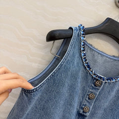 Denim Vest Top