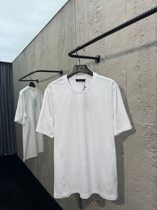 Embroidered Crew Neck Short-Sleeve T-Shirt