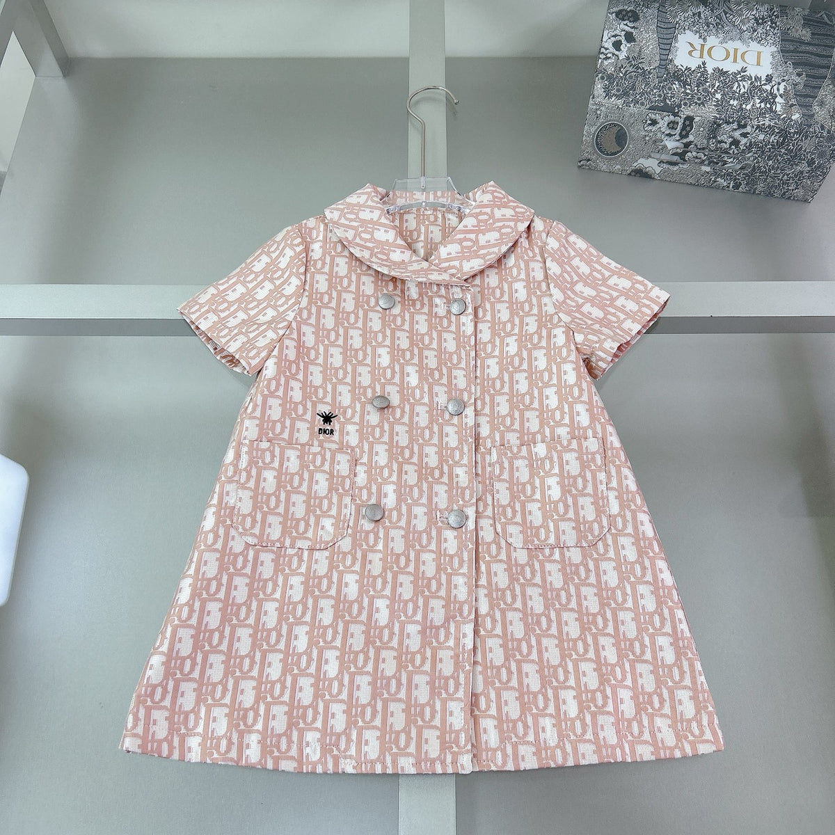 All-over logo print dress