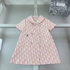 All-over logo print dress