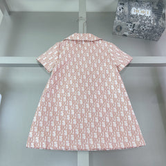 All-over logo print dress