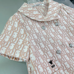 All-over logo print dress