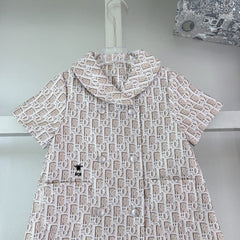 All-over logo print dress