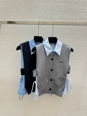 Knitted Vest Two-Piece Set