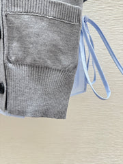 Knitted Vest Two-Piece Set