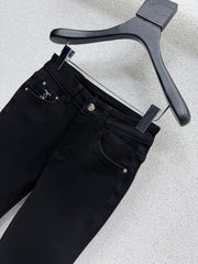 High-waisted stretch cropped cigarette pants