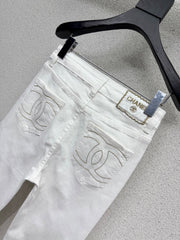 High-waisted stretch cropped cigarette pants