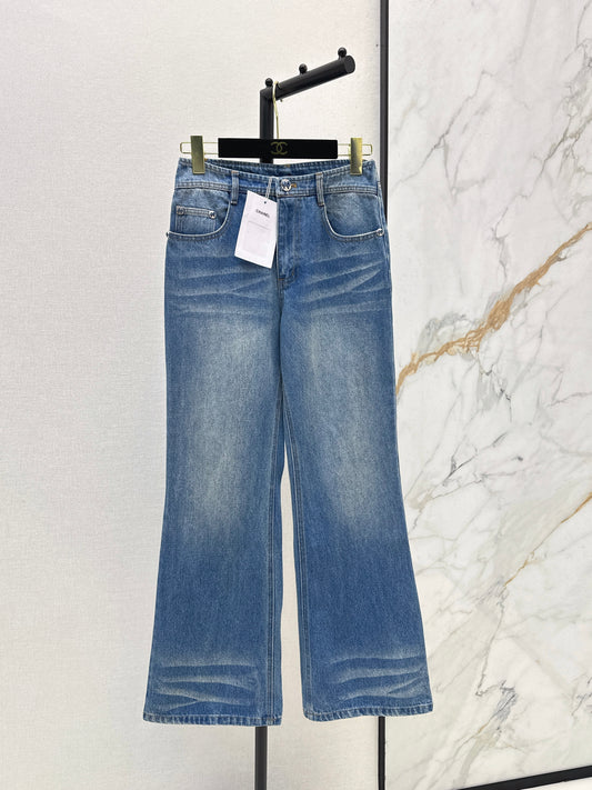 Distressed Washed Denim Set