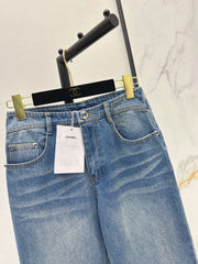 Distressed Washed Denim Set