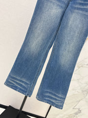 Distressed Washed Denim Set