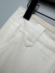 Linen Wide-Leg Casual Pants