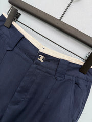 Linen Wide-Leg Casual Pants