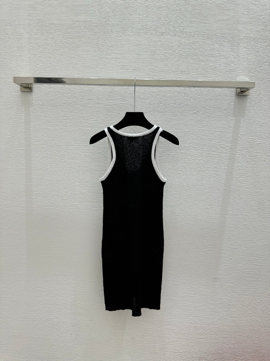 Black Knit Vest Dress